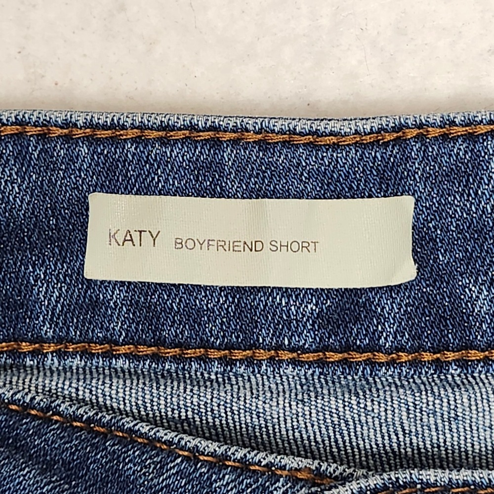 KUT from the Kloth Katy Distressed Boyfriend Denim Shorts Size 10 Cuffed - Picture 3 of 10